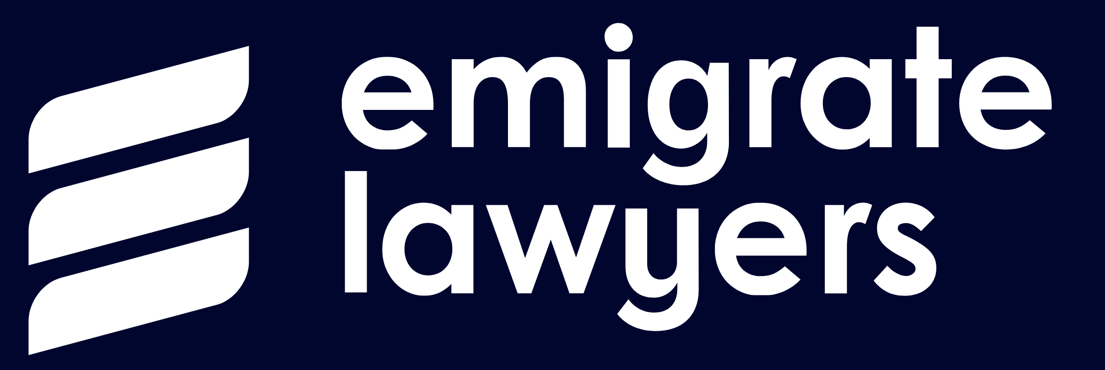Emigrate Lawyers logo – A modern and professional design for a law firm specializing in migration and family law.